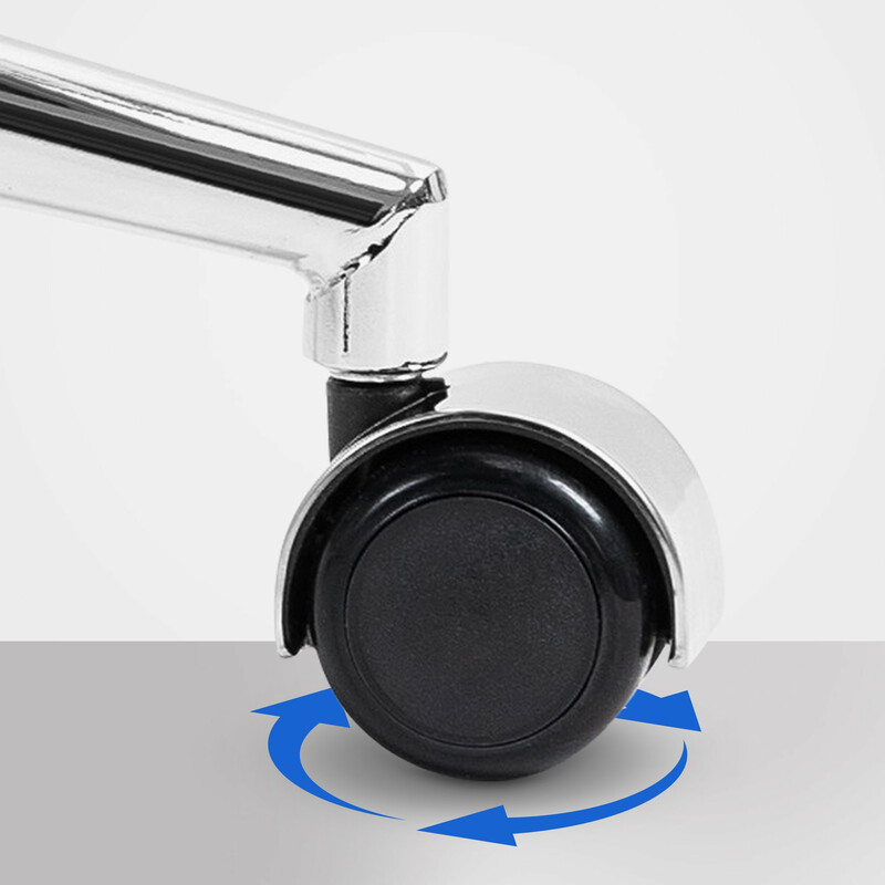 Elegant kontorsstol i äkta läder med chesterfield-design