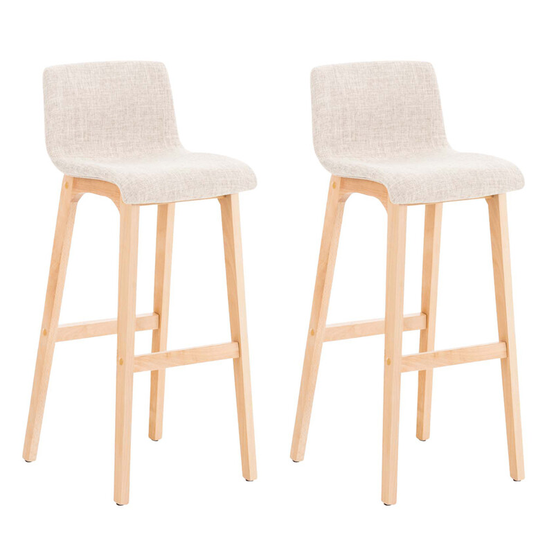 Stilrena barstolar i tyg och bok med ergonomisk design