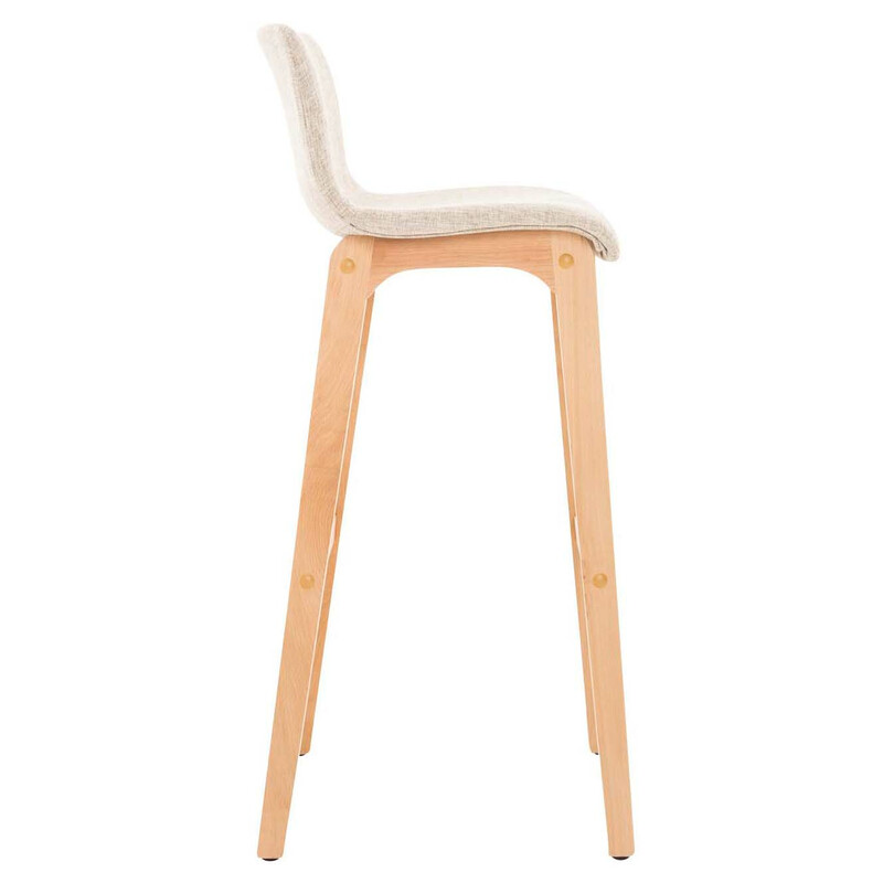 Stilrena barstolar i tyg och bok med ergonomisk design