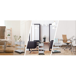 Mångsidig förvaringsvagn med hjul för salong och hem