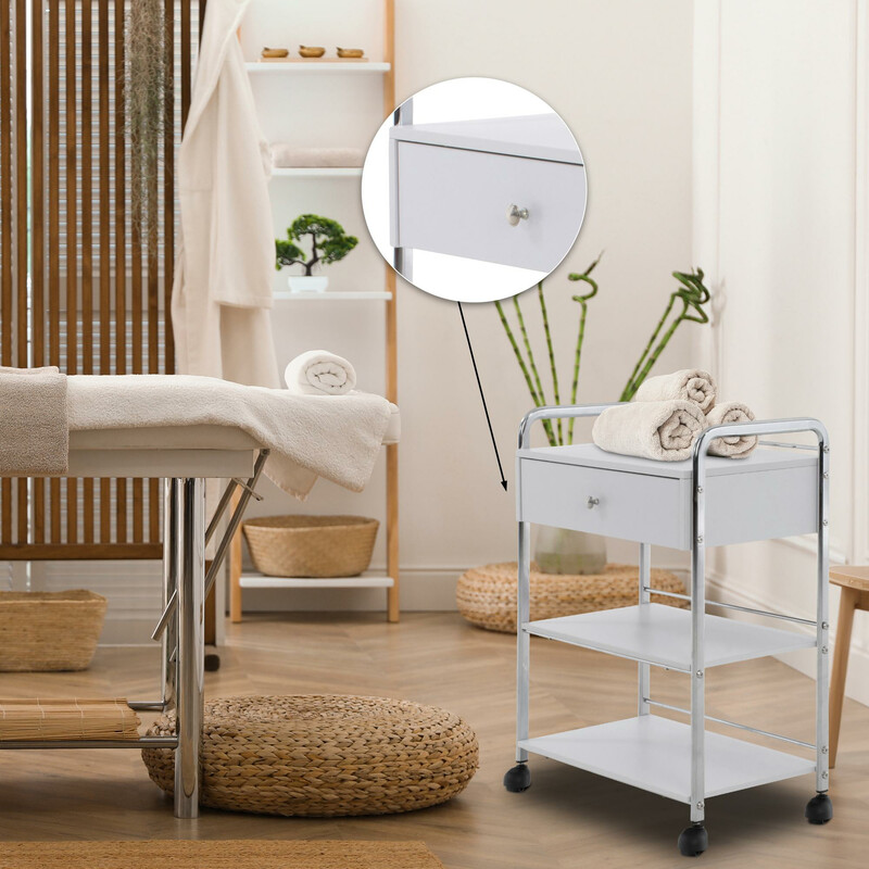 Mångsidig förvaringsvagn med hjul för salong och hem