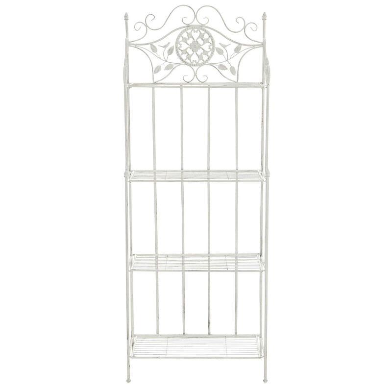Elegant hopfällbar hylla i järn med romantisk design