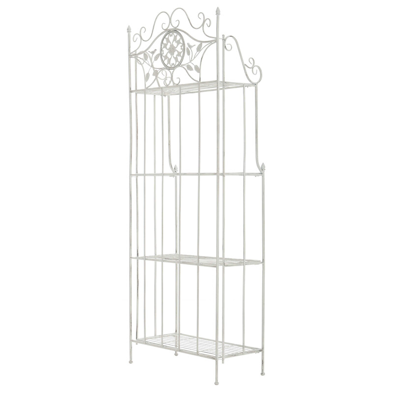 Elegant hopfällbar hylla i järn med romantisk design