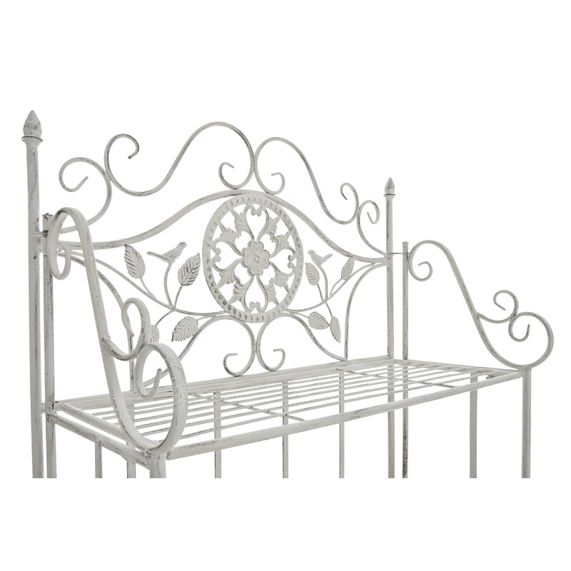 Elegant hopfällbar hylla i järn med romantisk design