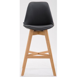 Elegant barstolsduo i ek med konstläderklädsel