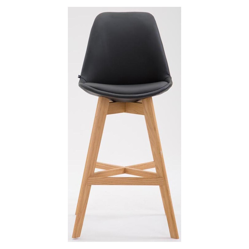 Elegant barstolsduo i ek med konstläderklädsel