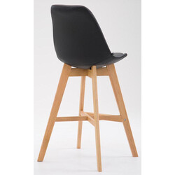 Elegant barstolsduo i ek med konstläderklädsel