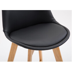 Elegant barstolsduo i ek med konstläderklädsel