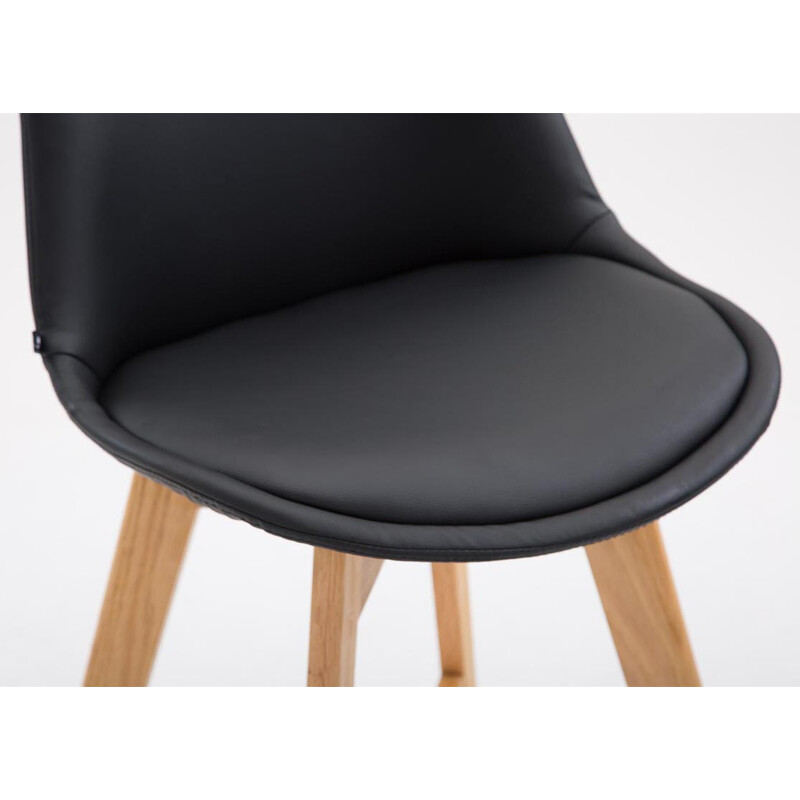 Elegant barstolsduo i ek med konstläderklädsel