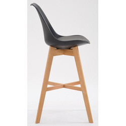 Eleganta och stilrena barstolar i ek med konstläderklädsel