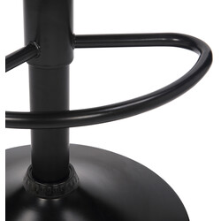 Modern justerbar barstol i sammet med fotstöd