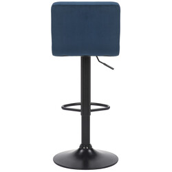 Modern justerbar barstol i sammet med fotstöd