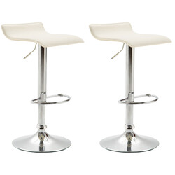 Elegant justerbar barstol i konstläder med fotstöd