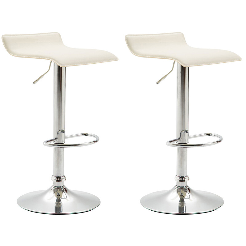 Elegant justerbar barstol i konstläder med fotstöd