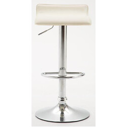 Elegant justerbar barstol i konstläder med fotstöd