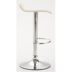 Elegant justerbar barstol i konstläder med fotstöd