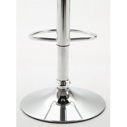 Elegant justerbar barstol i konstläder med fotstöd