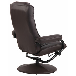 Bekväm justerbar fåtölj med fotpall i konstläder