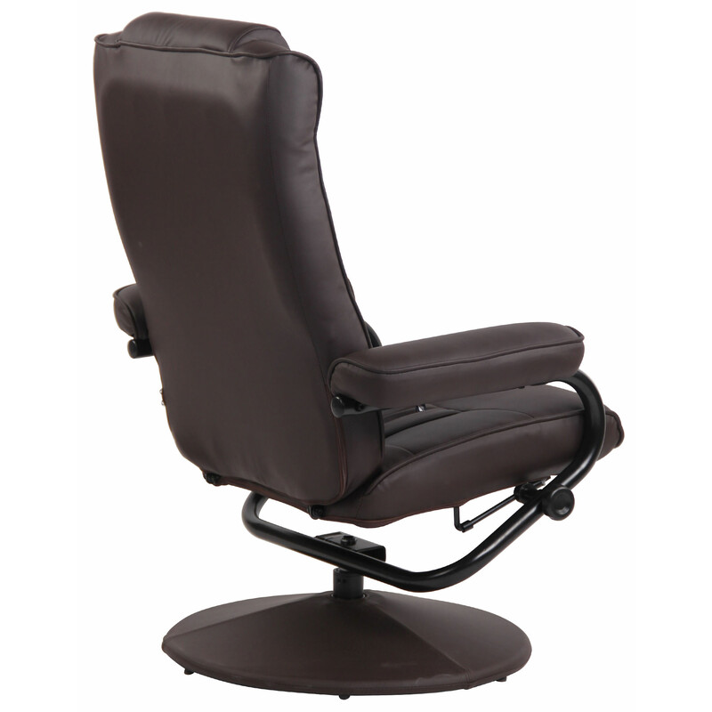 Bekväm justerbar fåtölj med fotpall i konstläder
