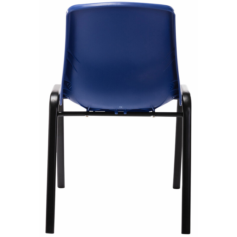 Stapelbar och lättskött plaststol med metallram