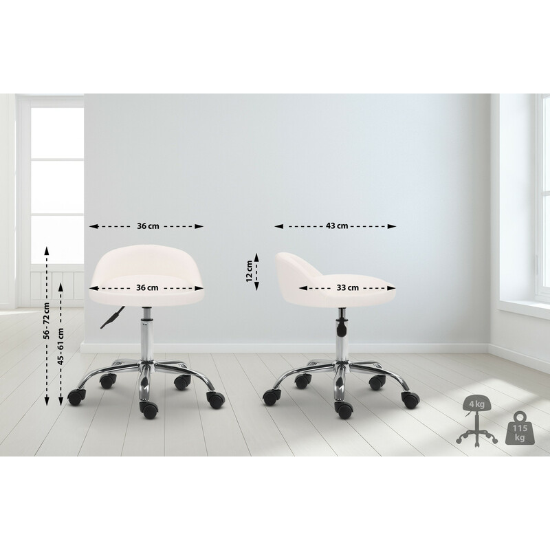 Ergonomisk kontorsstol med justerbar höjd och svankstöd