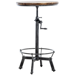 Elegant justerbart ståbord i furu och metall