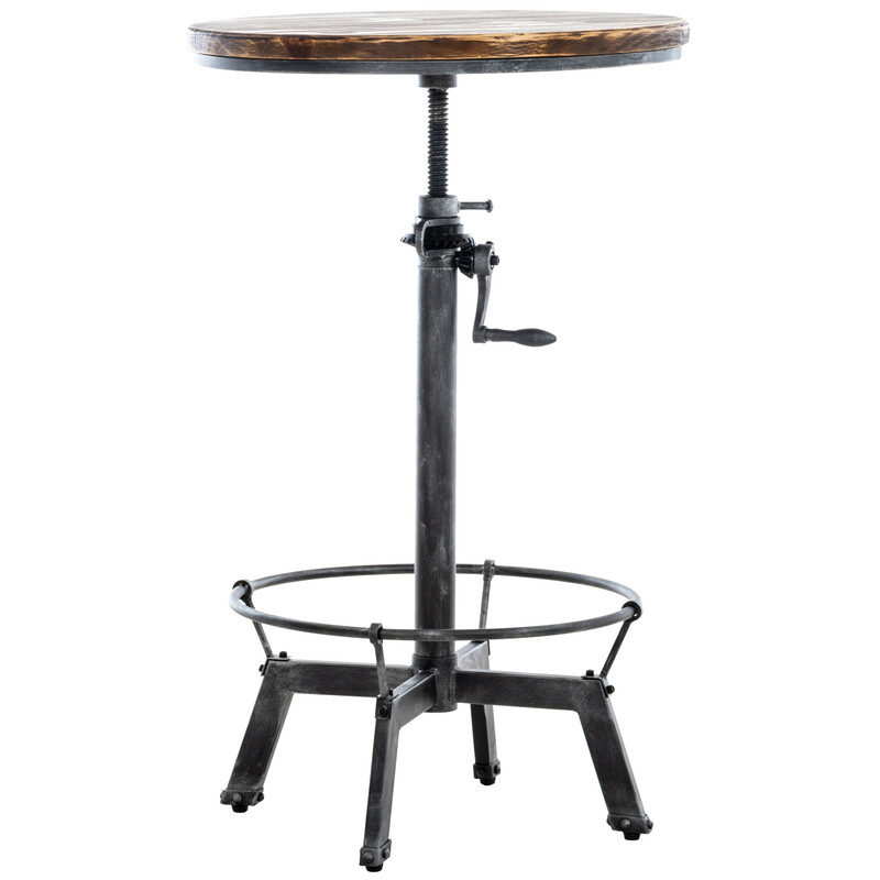 Elegant justerbart ståbord i furu och metall