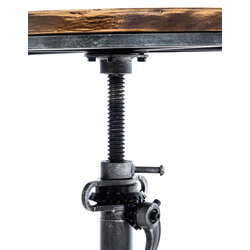 Elegant justerbart ståbord i furu och metall