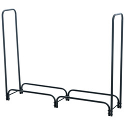 Elegant svart vedställning i stål med svängd design