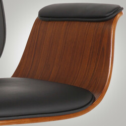 Elegant ergonomisk kontorsstol med konstläder och justerbar höjd