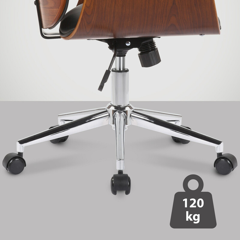 Elegant ergonomisk kontorsstol med konstläder och justerbar höjd