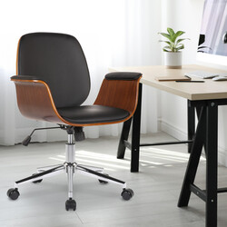 Elegant ergonomisk kontorsstol med konstläder och justerbar höjd