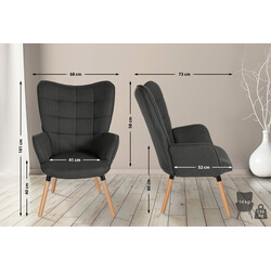 Elegant och bekväm garding fåtölj med quiltat ryggstöd