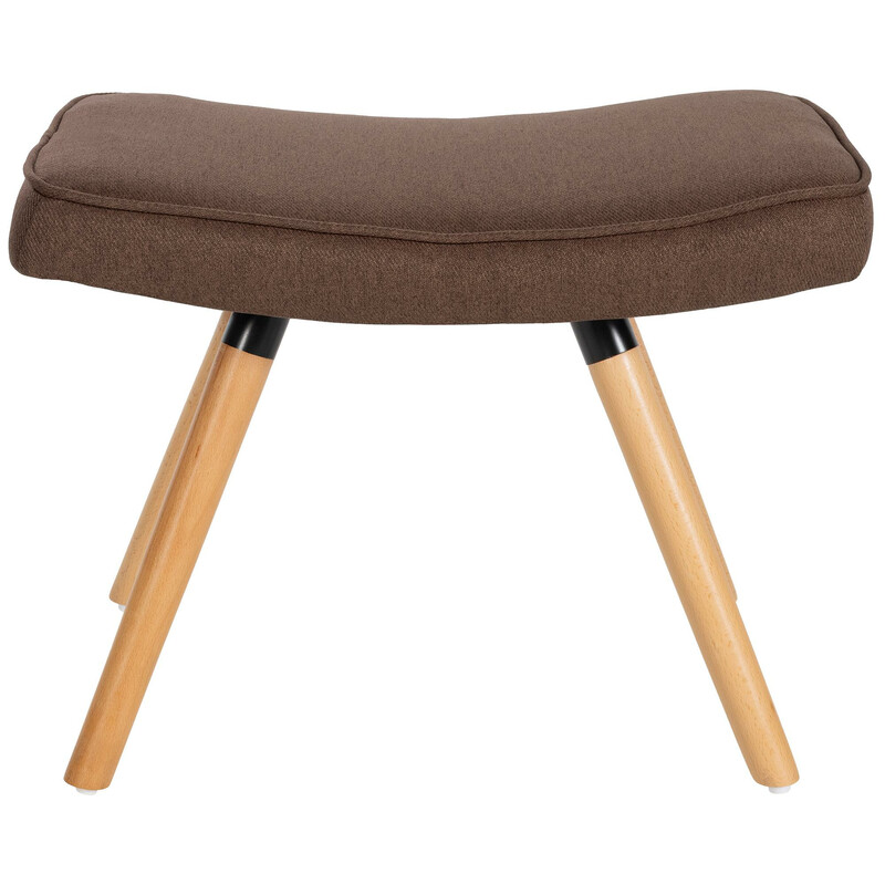 Elegant och mångsidig fotpall med bokträben