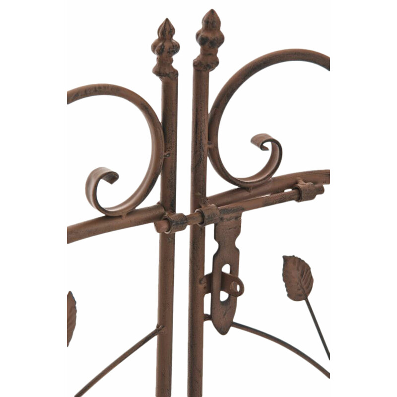 Rosenbåge med grind i järn för klätterväxter