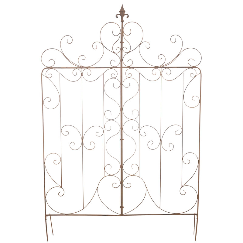 Rustik metallspaljé för trädgårdsdekoration och växtuppvisning