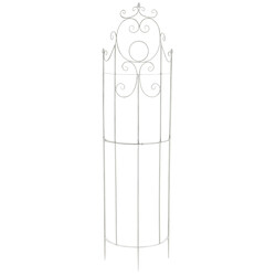 Handgjord järnspaljé för klätterväxter i rustik design