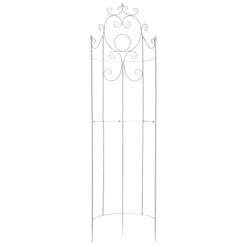 Handgjord järnspaljé för klätterväxter i rustik design