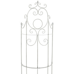 Handgjord järnspaljé för klätterväxter i rustik design