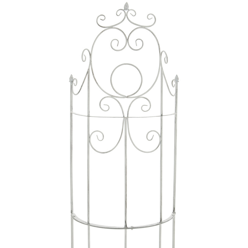 Handgjord järnspaljé för klätterväxter i rustik design