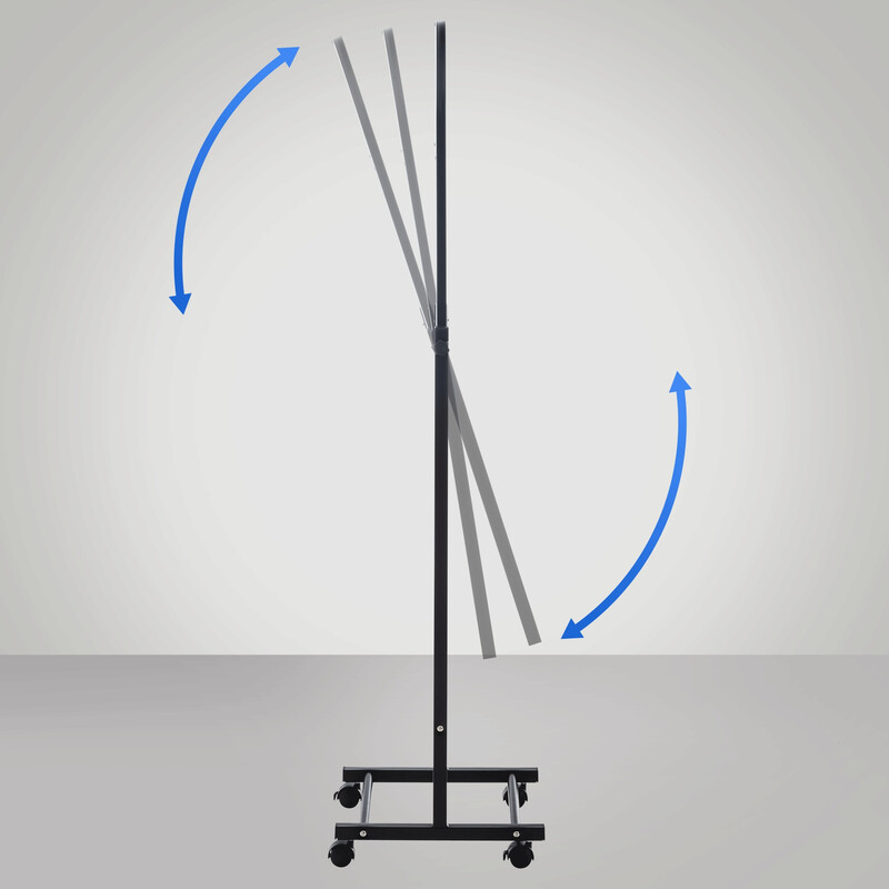 Stilren golvspegel med justerbar lutning och hjul