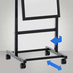 Stilren golvspegel med justerbar lutning och hjul