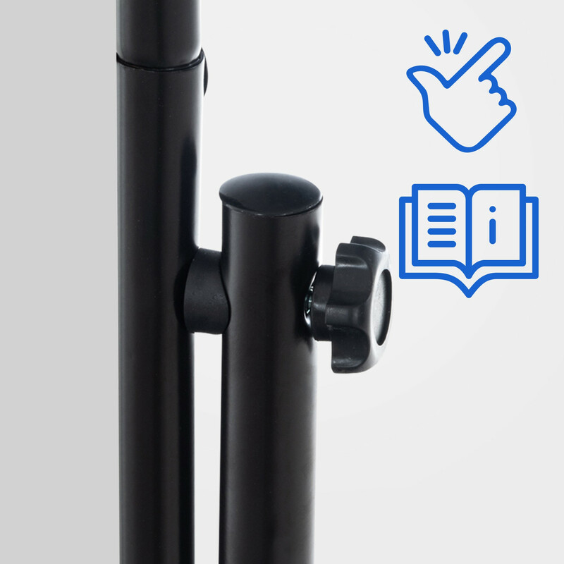 Elegant och praktisk oval spegel med metallram och hjul