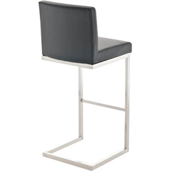 Elegant barstolsuppsättning i konstläder med gungstolsdesign