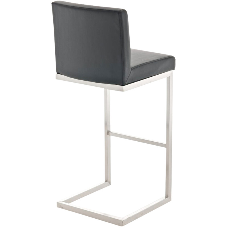 Elegant barstolsuppsättning i konstläder med gungstolsdesign