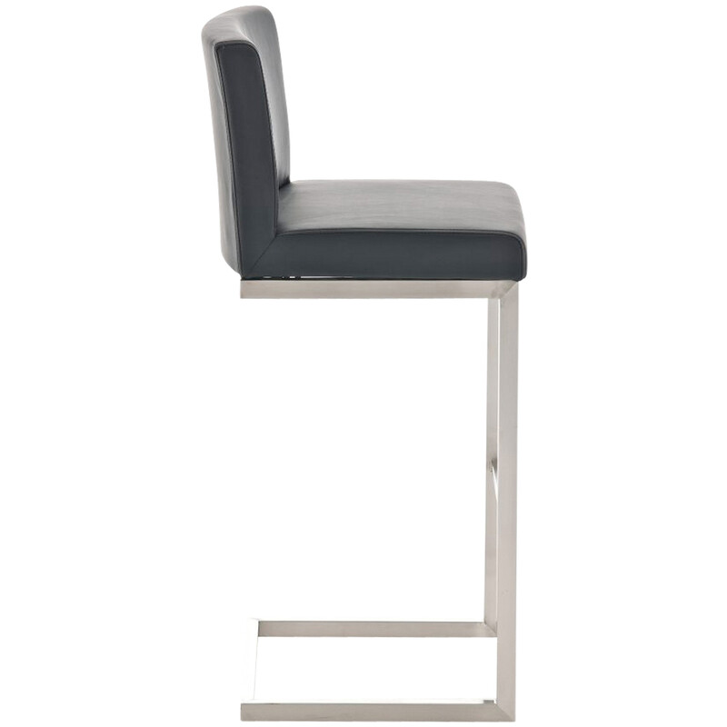 Elegant barstolsuppsättning i konstläder med gungstolsdesign