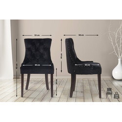 Eleganta sammetklädda stolar med dekorativa sömmar och träben