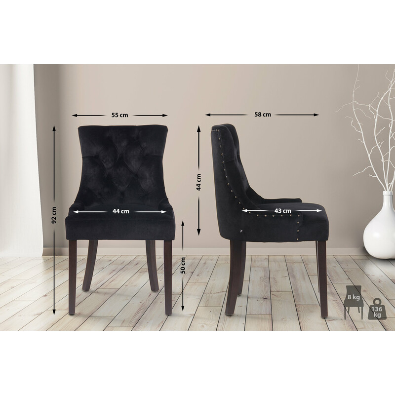 Eleganta sammetklädda stolar med dekorativa sömmar och träben