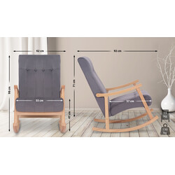 Elegant och bekväm gungstol i sammet för avkoppling