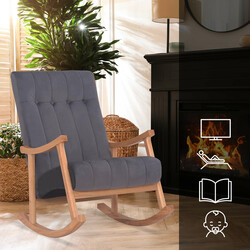 Elegant och bekväm gungstol i sammet för avkoppling